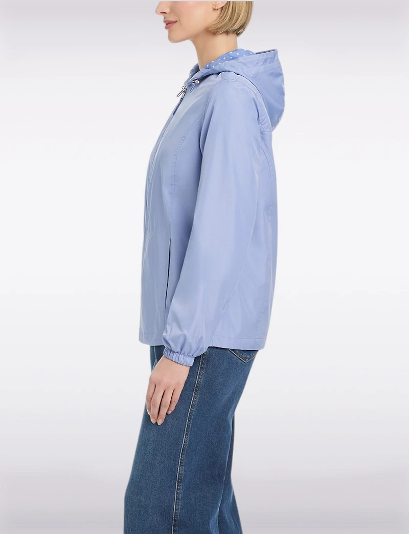 Veste Coupe-vent Légère Sportive Avec Capuche Doublée À Pois Par Details