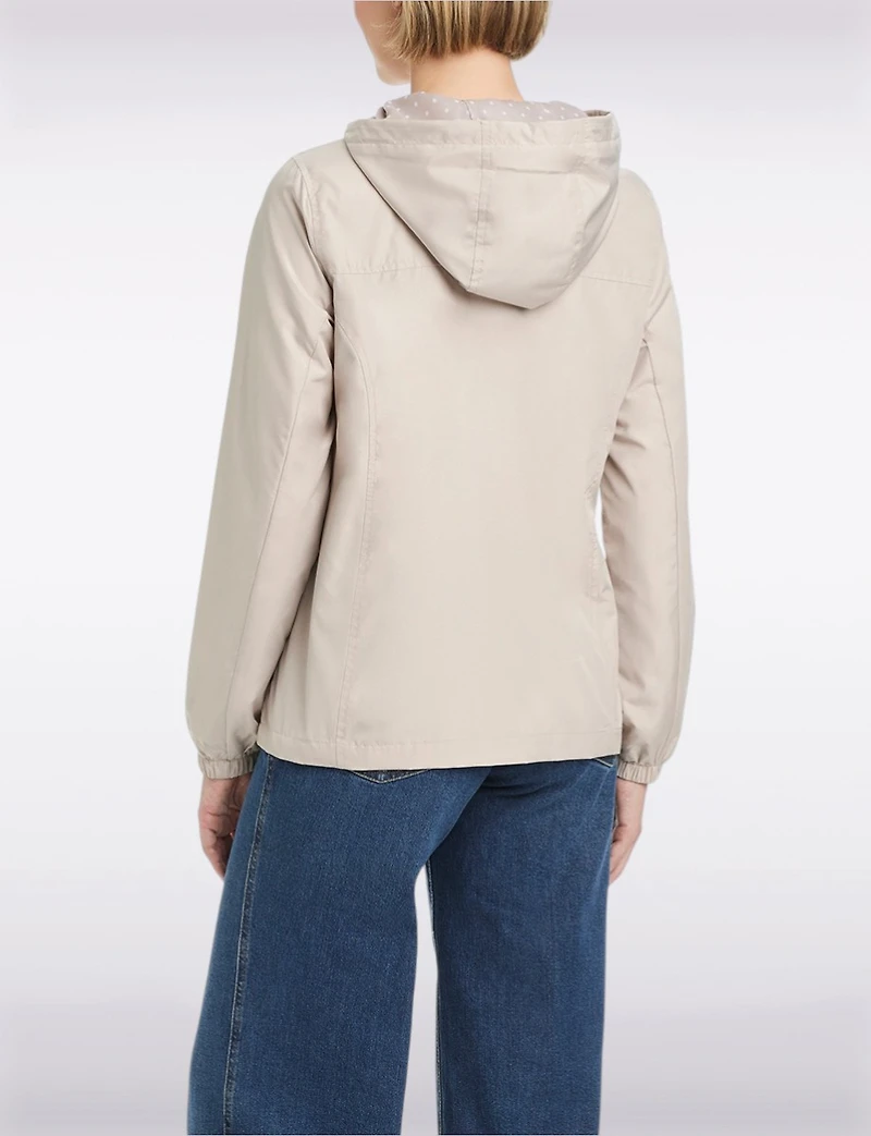 Veste Coupe-vent Légère Sportive Avec Capuche Doublée À Pois Par Details
