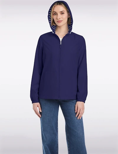 Coupe-Vent Légèr & Sportif Avec Capuche Doublée d'Un Motif Rayures par Details