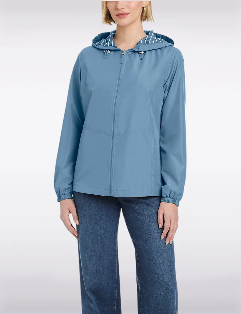 Coupe-Vent Légèr & Sportif Avec Capuche Doublée d'Un Motif Rayures par Details