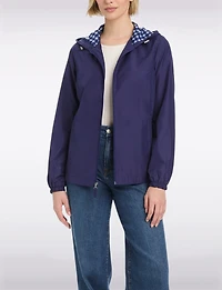 Coupe-Vent Légèr & Sportif Avec Capuche Doublée Motif De Gingham par Details