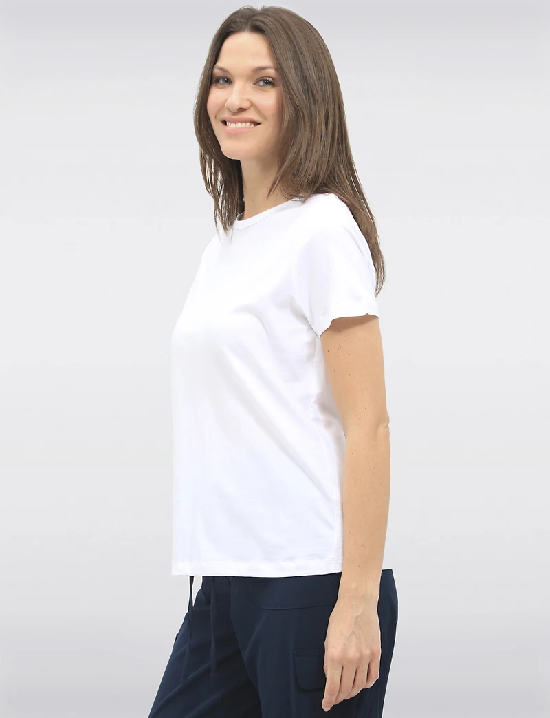 T-shirt Classique en Coton Léger à Col Rond et Manches Courtes par Point Zero