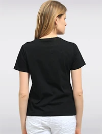 T-shirt Classique en Coton Léger à Col Rond et Manches Courtes par Point Zero