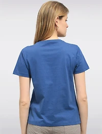 T-shirt Classique en Coton Léger à Col Rond et Manches Courtes par Point Zero