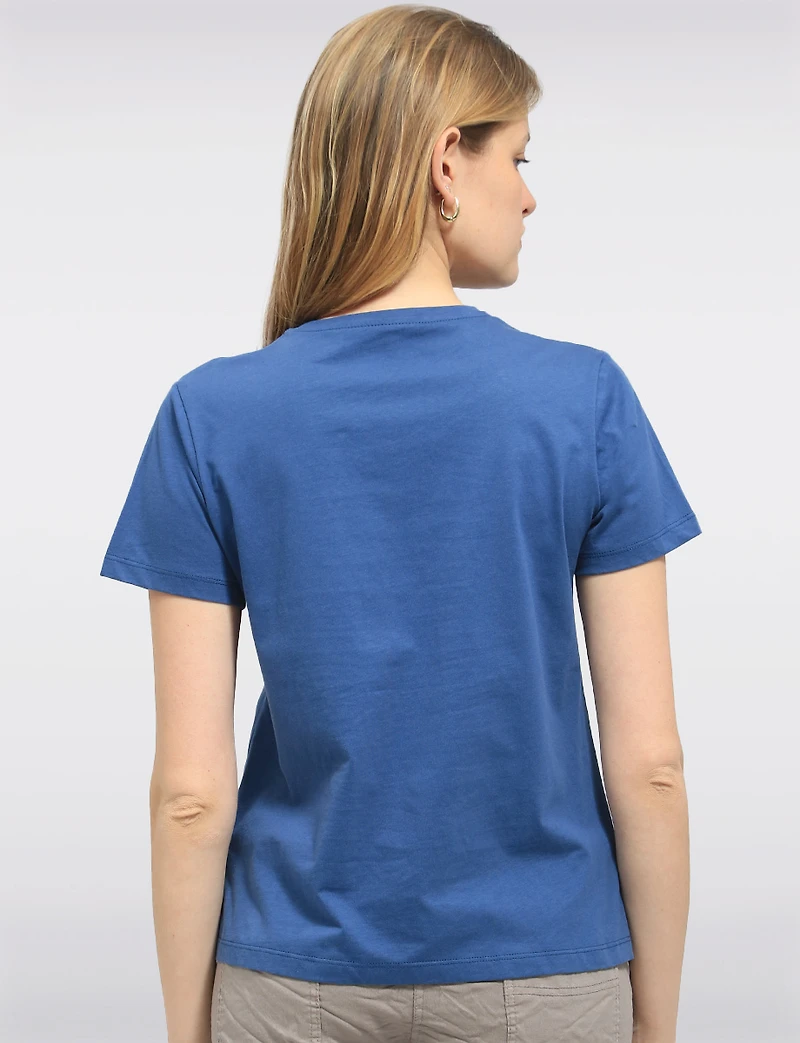 T-shirt Classique en Coton Léger à Col Rond et Manches Courtes par Point Zero