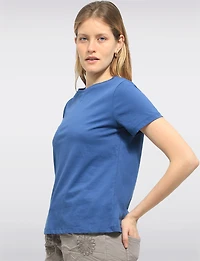 T-shirt Classique en Coton Léger à Col Rond et Manches Courtes par Point Zero