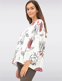 Haut Motif Rose Boxing day Deals par Froccella | Manteaux