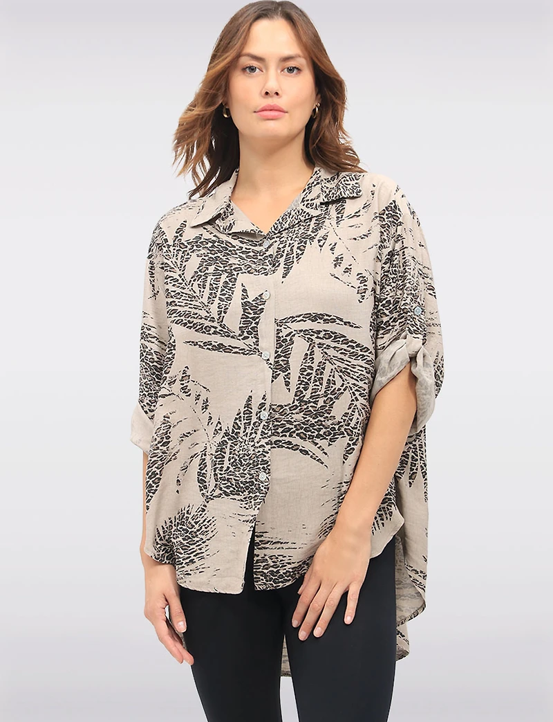 Chemise Leopard Relaxed Fit Boxing day Offres par Froccella | Manteaux