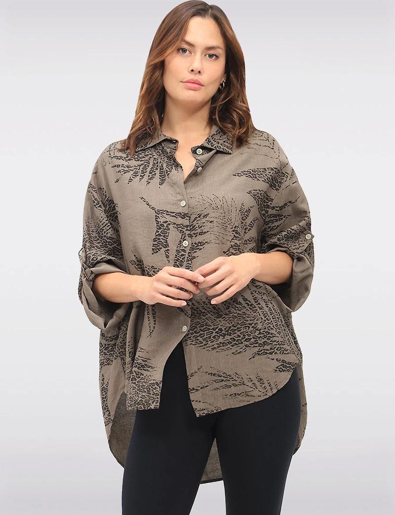 Chemise Leopard Relaxed Fit Boxing day Offres par Froccella | Manteaux Manteaux