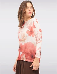 Haut Tricot Motif Floral Boxing Day par Froccella | Manteaux Manteaux