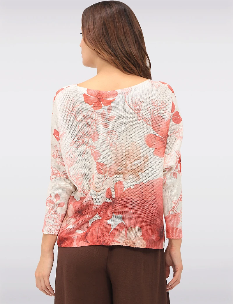 Haut Tricot Motif Floral Boxing Day par Froccella | Manteaux Manteaux