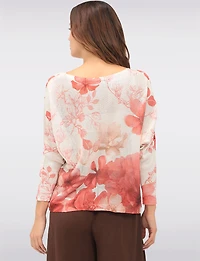 Haut Tricot Motif Floral Boxing Day par Froccella | Manteaux Manteaux