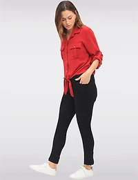 Blouse Tie-Front Boxing day Deals par Froccella | Manteaux Manteaux