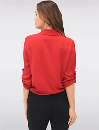 Blouse Tie-Front Boxing day Deals par Froccella | Manteaux Manteaux