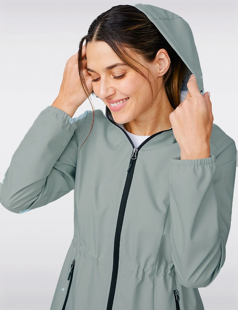 Parka Active Imperméable Légère à Coupe Ajustée avec Capuche par Free Country