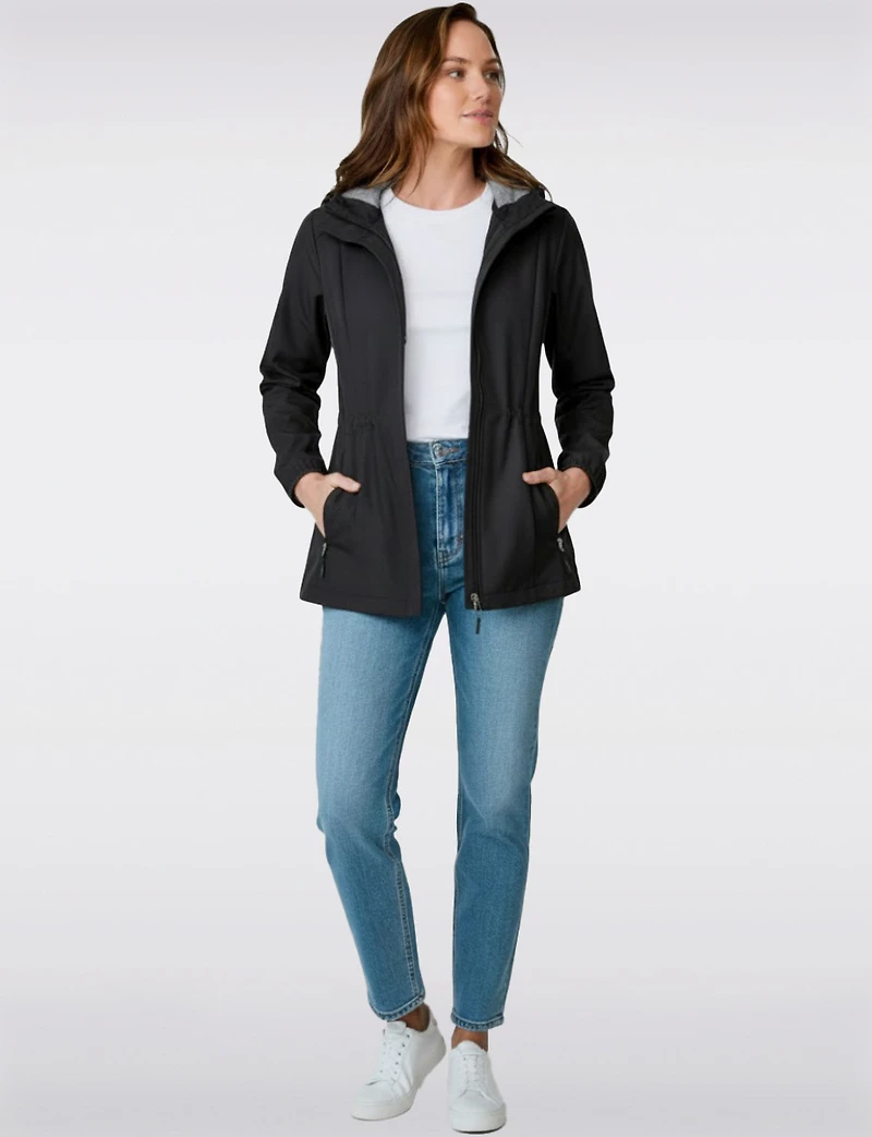 Parka Active Imperméable Légère à Coupe Ajustée avec Capuche par Free Country