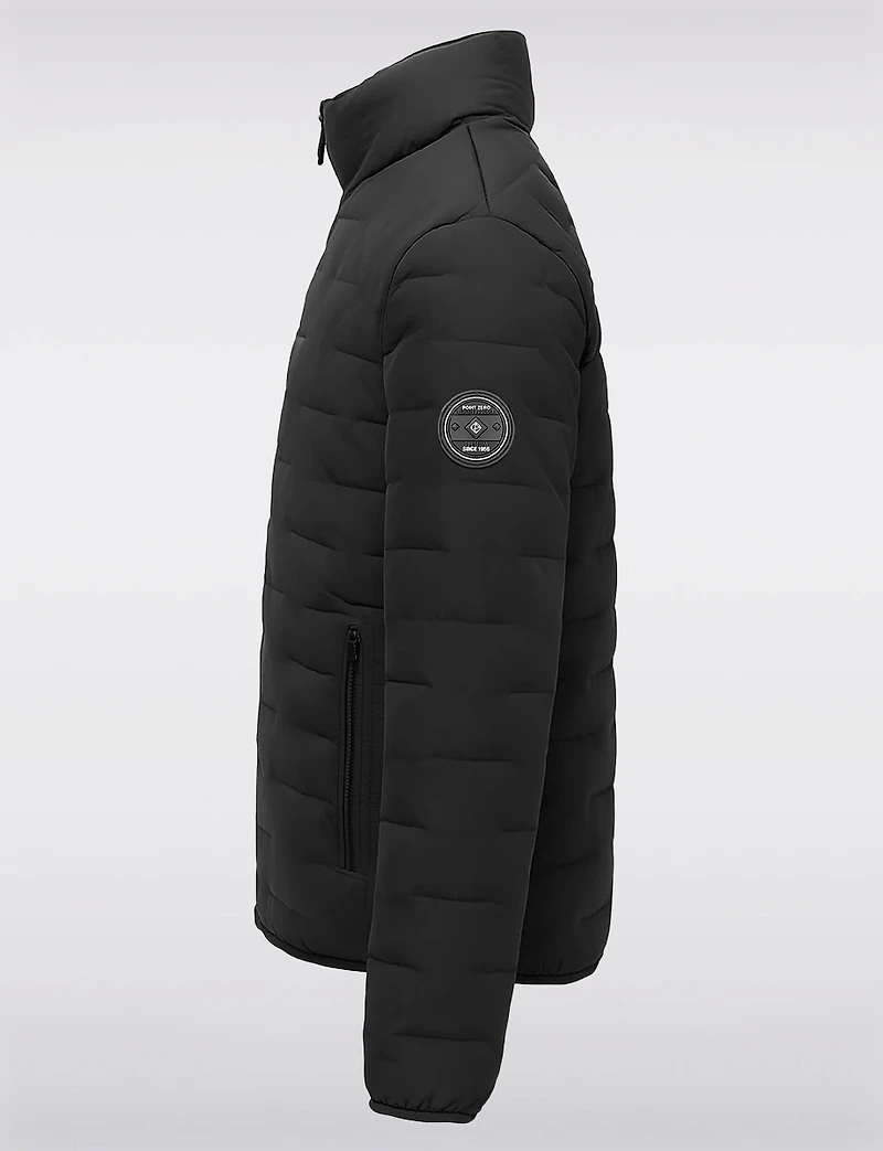 Veste Doudoune Légère Matelassée Noir en Eco-Duvetpour Homme par Point Zero