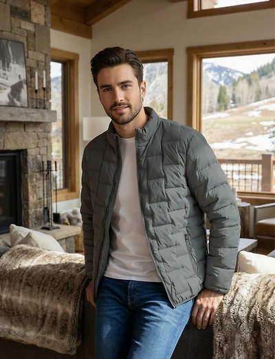 Veste Doudoune Légère Matelassée avec Eco-Duvet par Point Zero