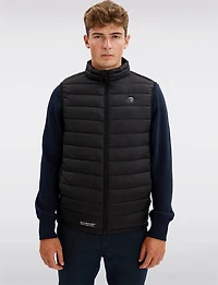 Gilet Noir Matelassé Ultra-Léger Coupe-Vent et Résistant à l'Eau par Point Zero