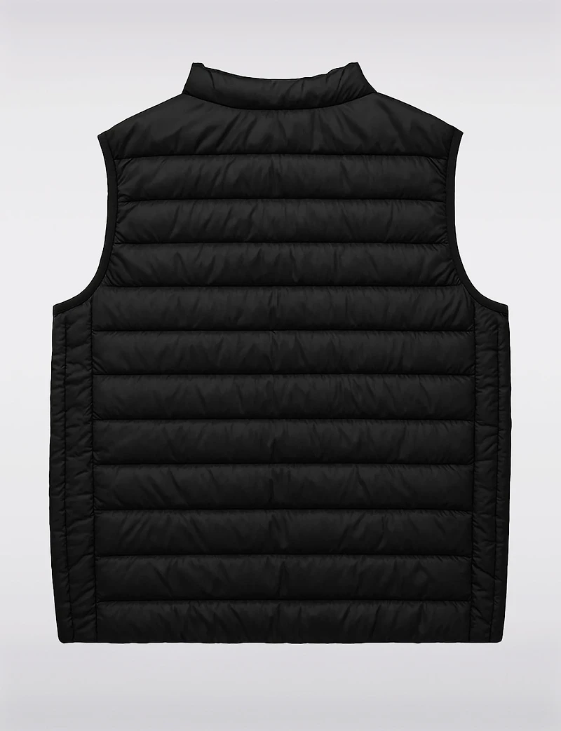 Gilet Noir Matelassé Ultra-Léger Coupe-Vent et Résistant à l'Eau par Point Zero