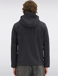 Veste Noir Coquille Souple Dry-Tech Imperméable avec Capuche par Point Zero