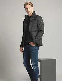 Veste Matelassée Légère & Sportive avec Détails Tricotés par Point Zero