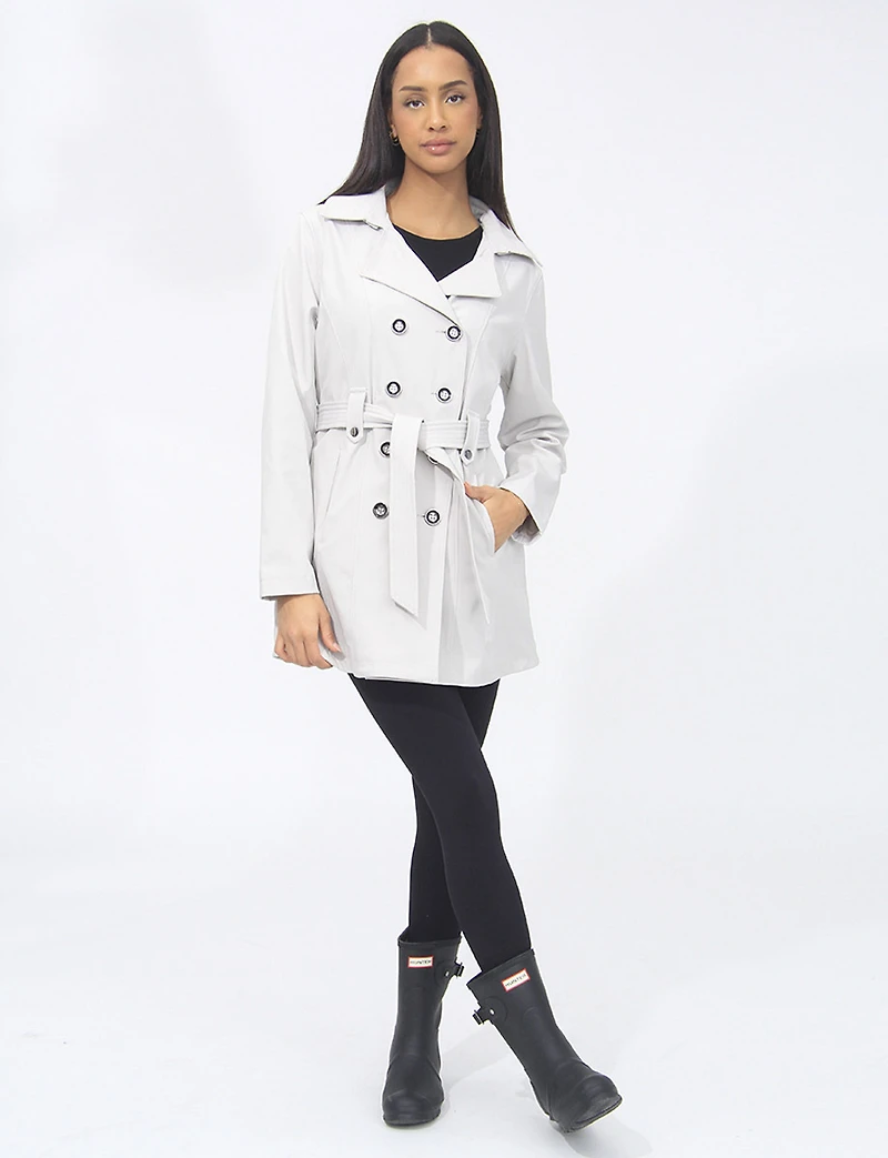 Veste Légère Breathe-Tech® Softshell Trench Ceinturé à Double Boutonnage - Saki