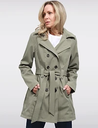 Veste Légère Breathe-Tech® Softshell Trench Ceinturé à Double Boutonnage - Saki