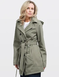 Veste Légère Breathe-Tech® Softshell Trench Ceinturé à Double Boutonnage - Saki