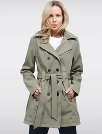 Veste Légère Breathe-Tech® Softshell Trench Ceinturé à Double Boutonnage - Saki