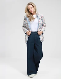 Veste Matelassée Réversible - Style Deux-en-Un Imprimé & Uni Polyvalent par Saki