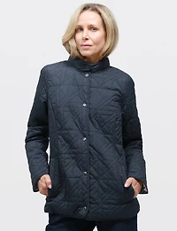 Veste Matelassée Réversible - Style Deux-en-Un Imprimé & Uni Polyvalent par Saki