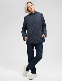 Veste Matelassée Réversible - Style Deux-en-Un Imprimé & Uni Polyvalent par Saki