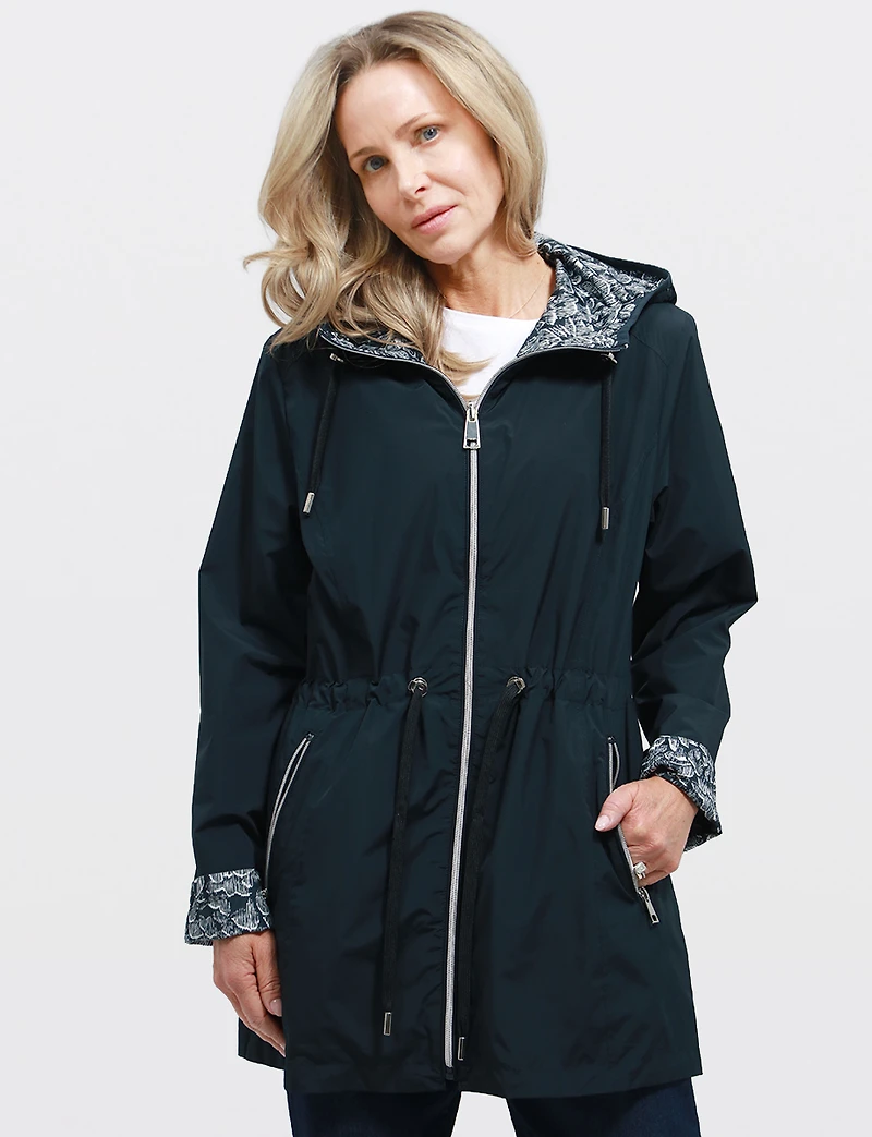 Veste Réversible Légère ActivTech® Parka Végan Avec Capuche par Saki