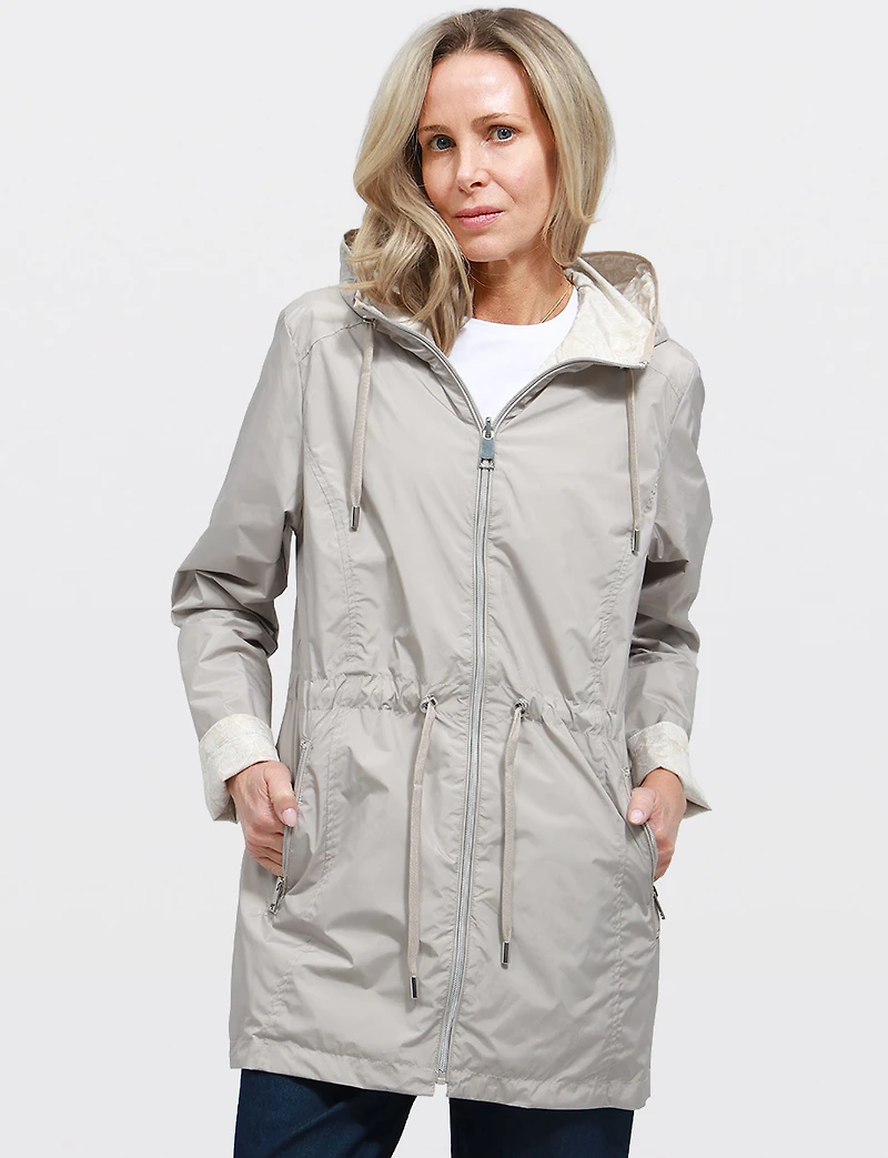 Veste Réversible Légère ActivTech® Parka Végan Avec Capuche par Saki