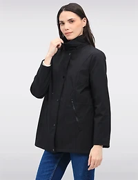 Manteau Végan Breathe-Tech® Softshell  Parka avec Capuche Amovible par Saki