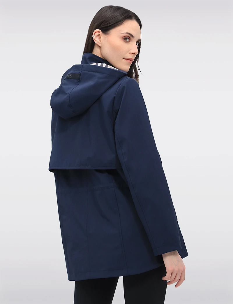 Manteau Végan Breathe-Tech® Softshell  Parka avec Capuche Amovible par Saki