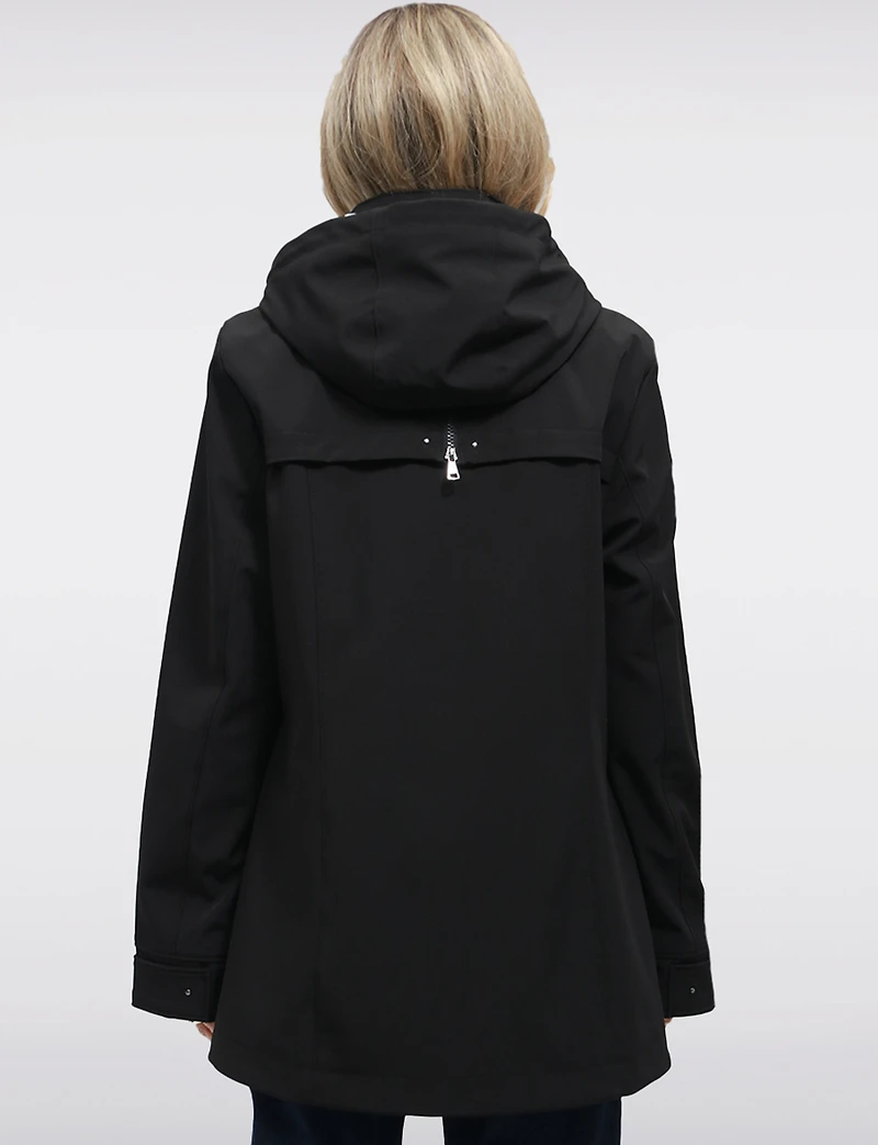 Manteau Végan Breathe-Tech® Softshell Polyvalente avec Capuche Amovible par Saki