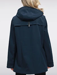 Manteau Végan Breathe-Tech® Softshell Polyvalente avec Capuche Amovible par Saki