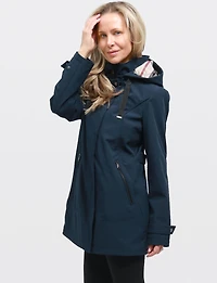 Veste Parka Léger Végan Breathe-Tech® Softshell avec Capuche Amovible – Saki