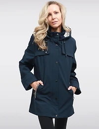 Veste Parka Léger Végan Breathe-Tech® Softshell avec Capuche Amovible – Saki