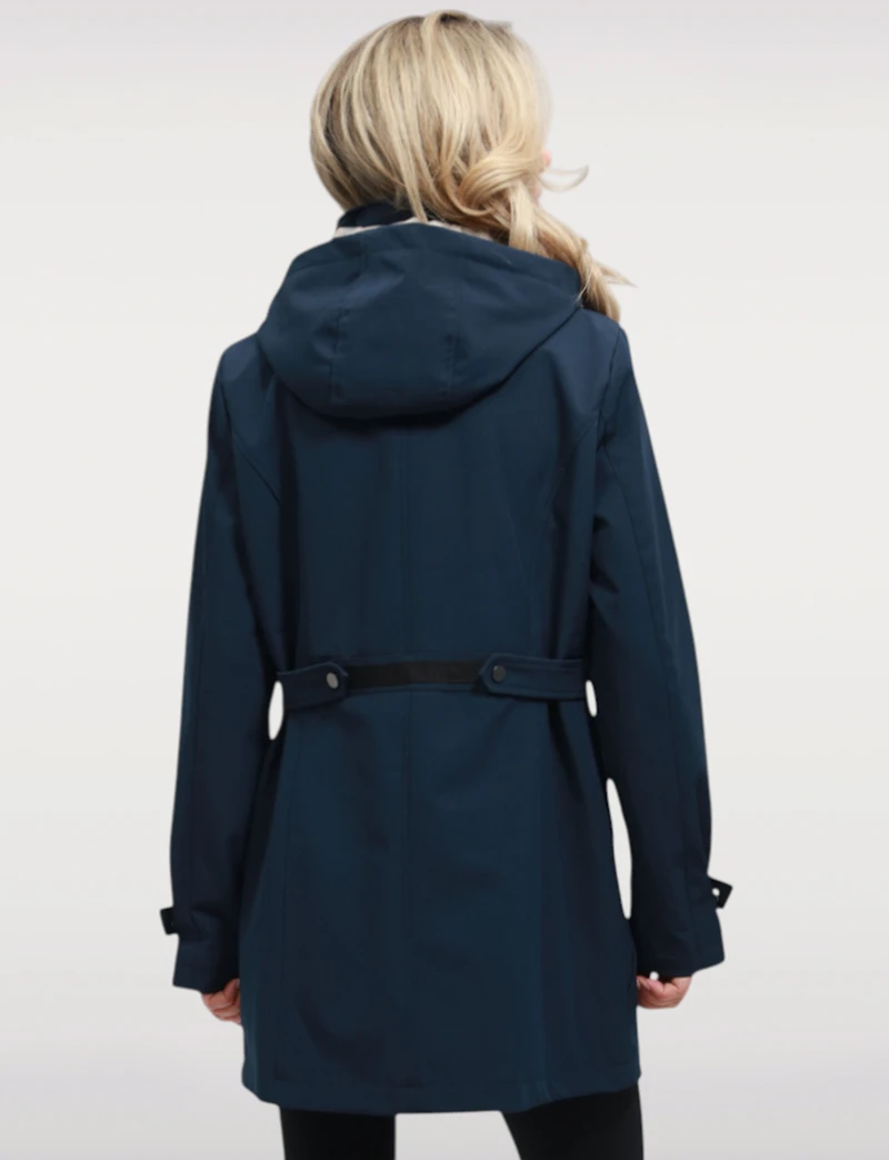 Veste Parka Léger Végan Breathe-Tech® Softshell avec Capuche Amovible – Saki