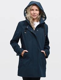 Veste Parka Léger Végan Breathe-Tech® Softshell avec Capuche Amovible – Saki