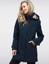 Veste Parka Léger Végan Breathe-Tech® Softshell avec Capuche Amovible – Saki