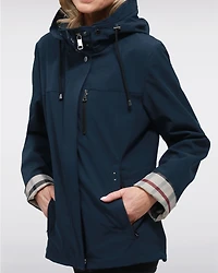 Veste Parka Léger Végan Breathe-Tech® Softshell avec Capuche Amovible – Saki