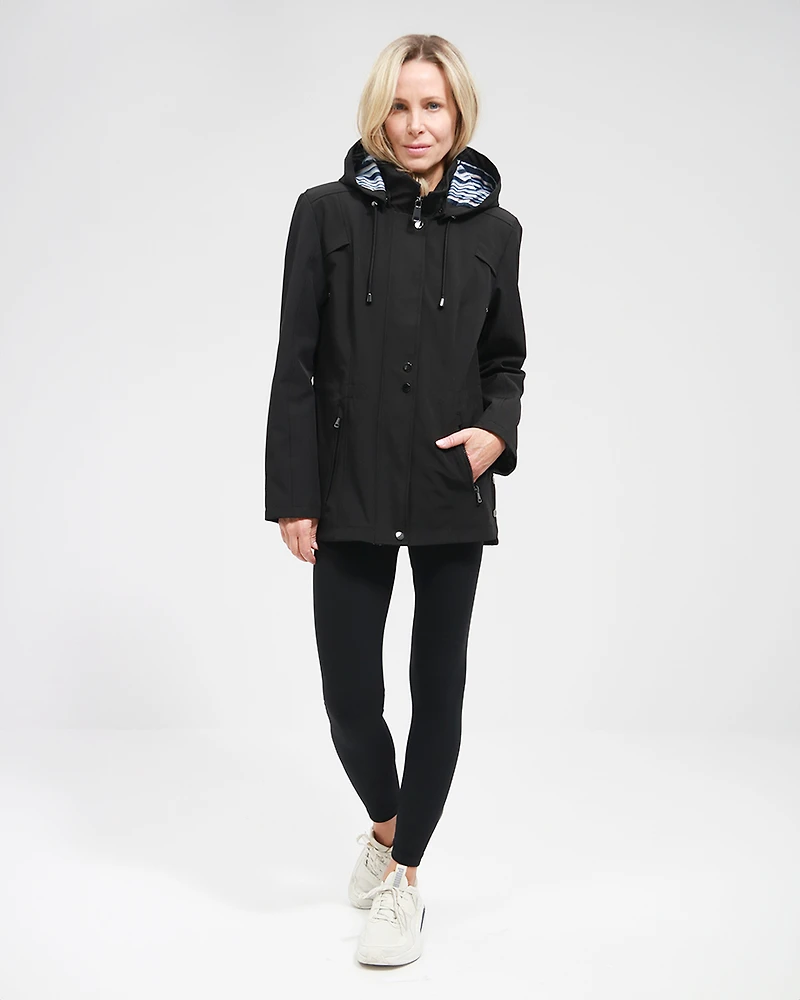 Manteau Végan Breathe-Tech® Softshell avec Capuche Amovible par Saki