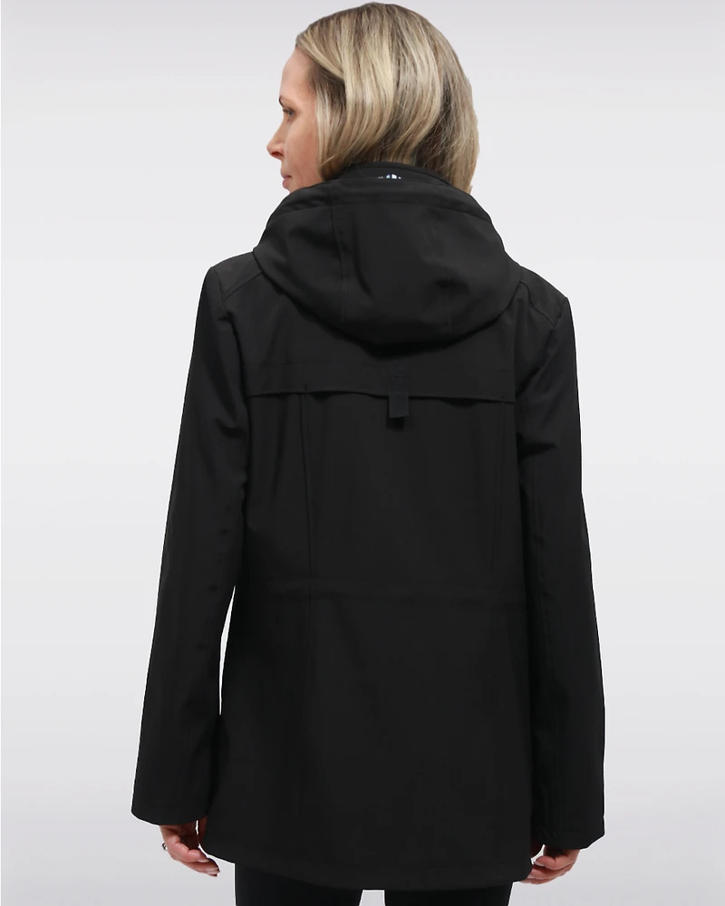 Manteau Végan Breathe-Tech® Softshell avec Capuche Amovible par Saki