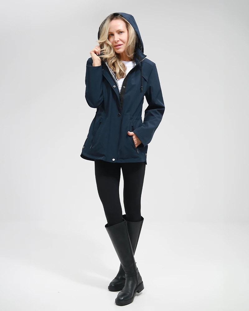 Manteau Végan Breathe-Tech® Softshell avec Capuche Amovible par Saki