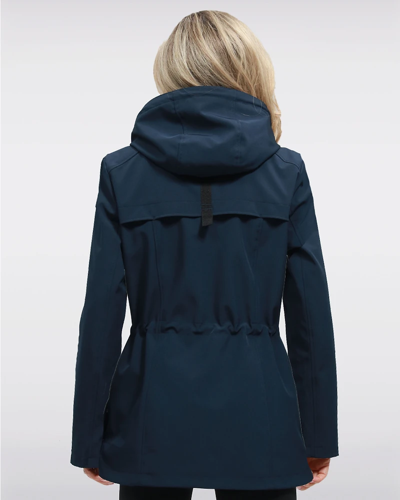 Manteau Végan Breathe-Tech® Softshell avec Capuche Amovible par Saki