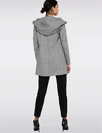 Manteau Léger à Coupe Droite avec Capuche, Poches & Fermeture Éclair par Only